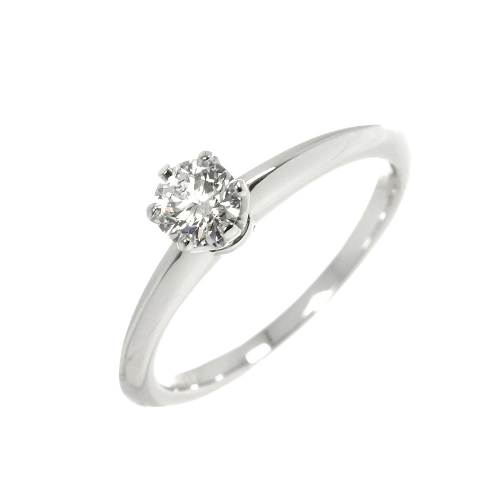 Tiffany & Co. Solitaire Diamond Ring, 0.33ct, H VVS2, EX, Platinum.